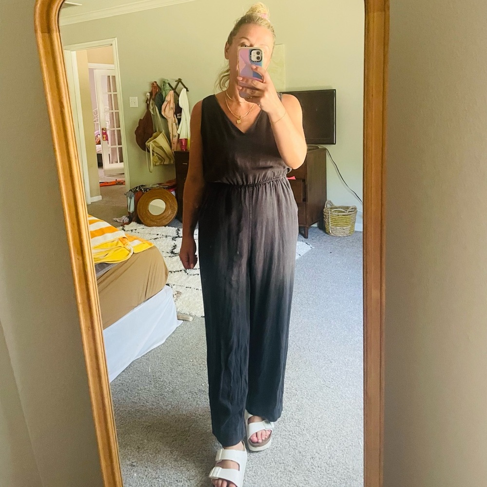 Target Black Linen Jumpsuit, Small